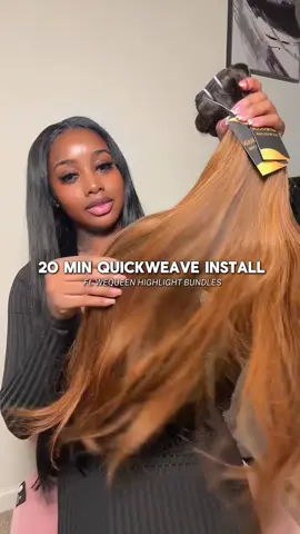 @Wequeen store bundles always give SILK! 😍 love these Highlight Bundles downnnn #quickweave #quickweavetutorial #hairbundles #bundles #highlightshair #fyp #foryoupage 