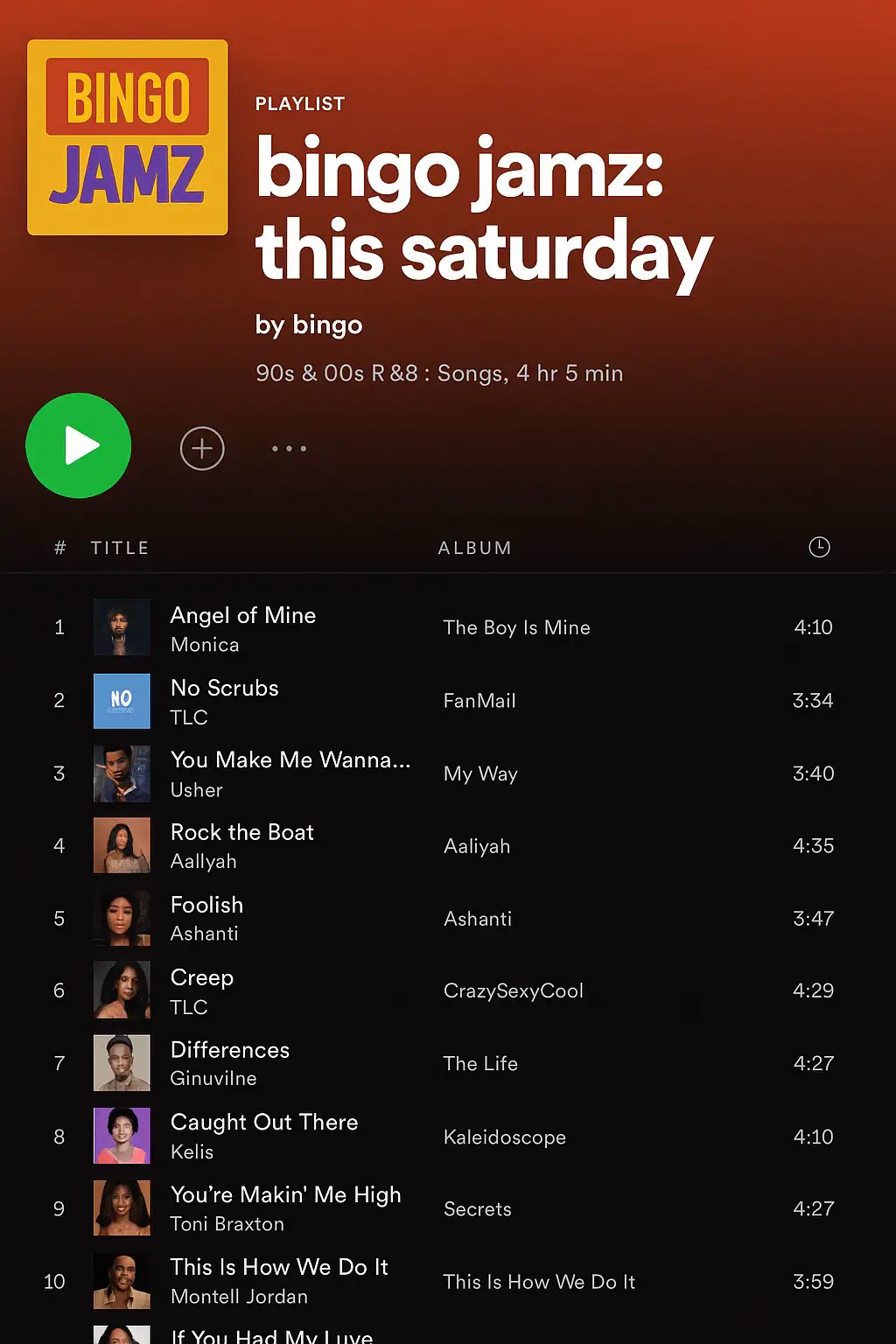 We’re back on the rooftop this Saturday and we had to come correct 🎧✨ Dropped a fresh playlist full of 90s & 00s R&B bangers to get us in the mood – we’re talking Monica, Usher, Aaliyah, Ashanti, all the classics 💅🏽 Whether you’re doing the warm-up two-step in your kitchen or just need something to hum while BBQing, this one’s for you 🔊 Bingo Jamz: Rooftop BBQ – Round 2 incoming 💨 Sat 5th July | 12–5PM | Brixton Storeys Link’s in bio for tickets 🎟️ Let us know what throwback has to be on the playlist 👇🏽 #bingojamzuk #rnbvibes #rooftopseason #throwbackplaylist #brixtonvibes #90srnb #00srnb #bbqparty