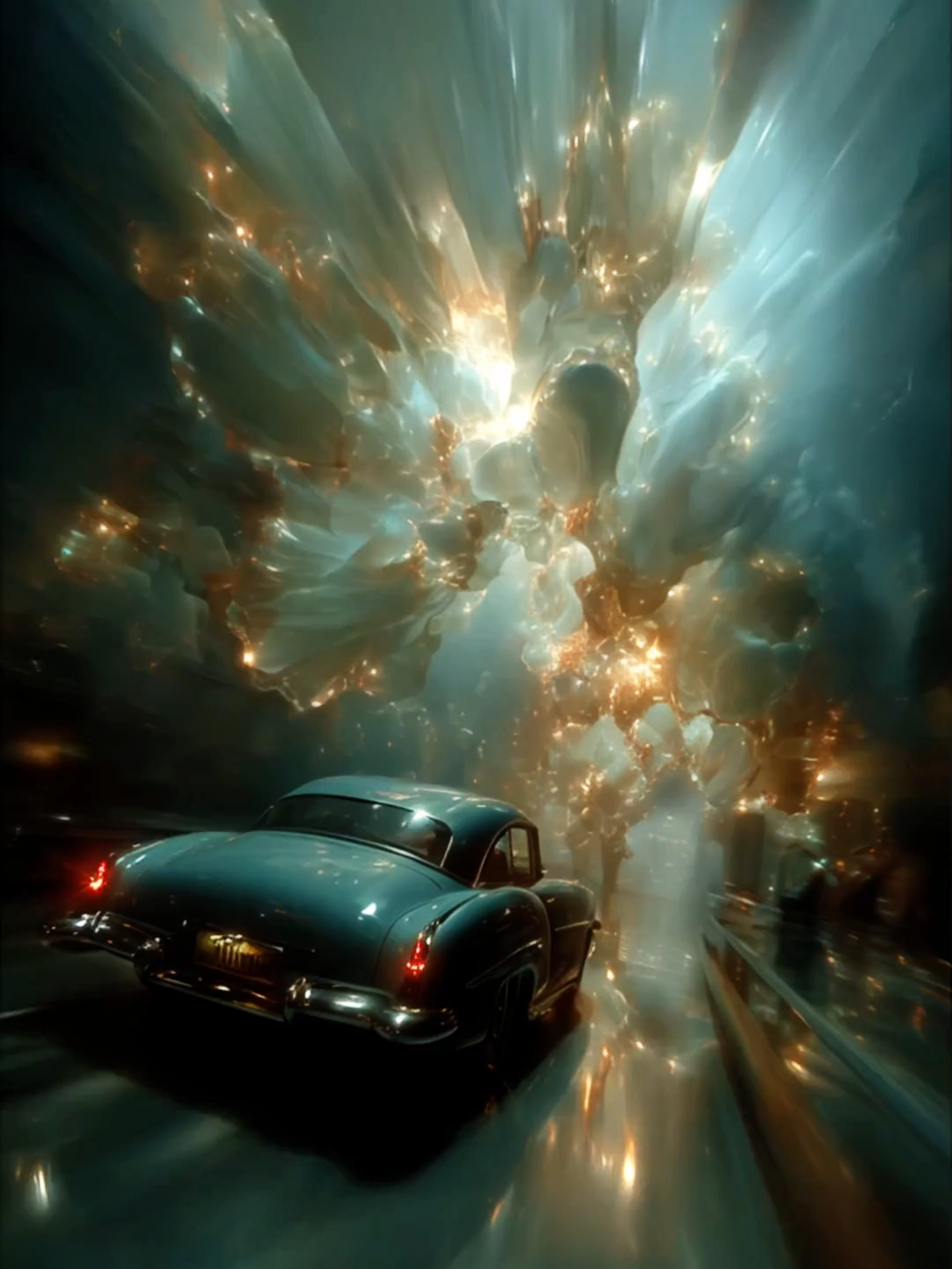 POV: Driving Through a Dream #abstract #drive #experimental #transofrmation #ai #aiart #fyp #follow #newtrend #pov #fastandfurious #multiverse #abstractart #dreamcore #surreal