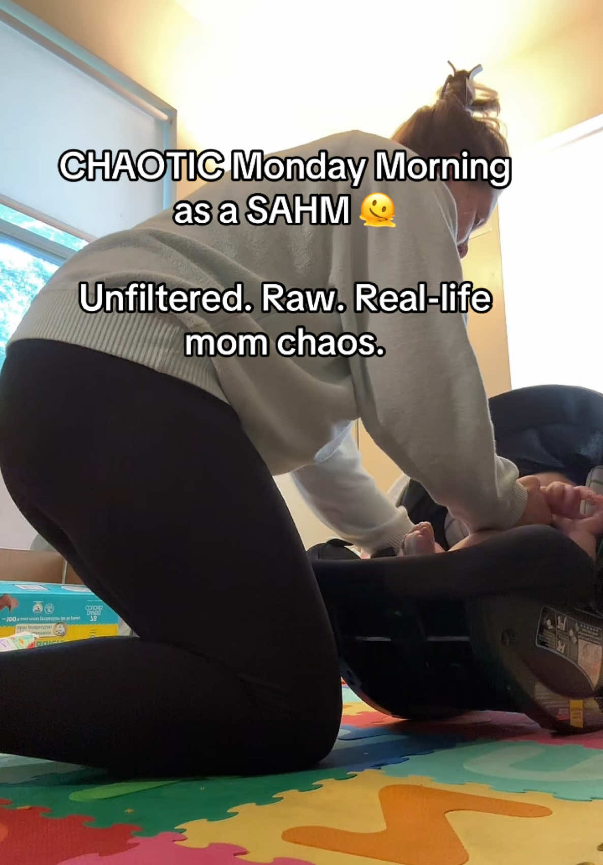 Just a glimpse into our Monday morning madness 😅 3 kids, no time, no peace — but we made it. This is your sign to film the chaos too… it’s real life 🤍 #sahmlife #momvlog #mommorningroutine #momtok #relatablemom 