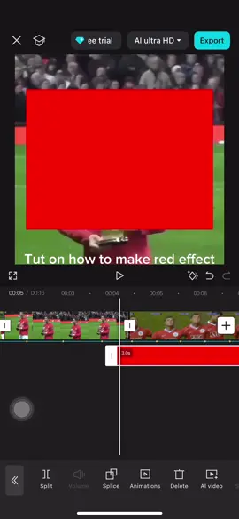 #CapCut tut on how to make red effect
