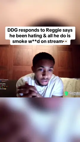 DDG responds to Reggie says he been hating & all he do is smoke weed on stream👀 #ddg #fyp #viral #trending 