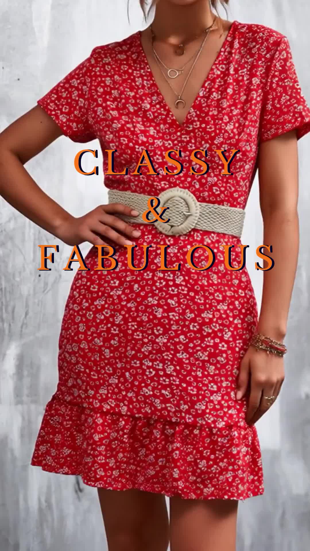 Chic Bohemian V-neck Floral Beach Dress 