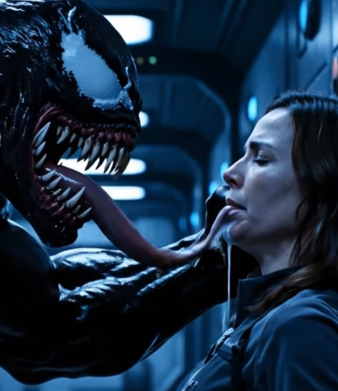 Finally got a woman to join in on the action!! #animation #Animated #ai #venom #venomlettherebecarnage #Symbiote #longtongue #Xenophilia #Teratophilia #Alien