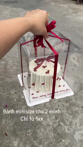 Size bánh mini cho đôi mình 😘 #banhkemnoxinh #banhkemlongbien #banhkemsinhnhat #banhkemhanoi 