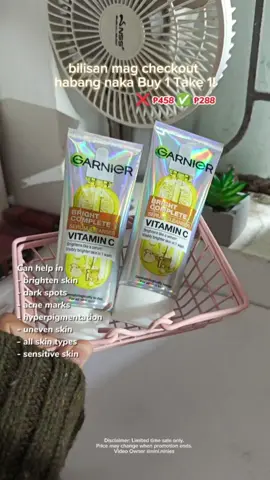 Garnier Vitamin C Serum Cleanser is now on sale! - brighten dull skin - hyperpigmentation  - dark spots  - pekas/melasma - uneven skin tone - all skin types including sensitive skin #garnierph #garniergang #skincare #facecleanser #serumcleanser Disclaimer: Limited time sale only. Price may change when promotion ends. garnier serum cleanser garnier serum cleanser benefits garnier serum cleanser 50ml 100ml