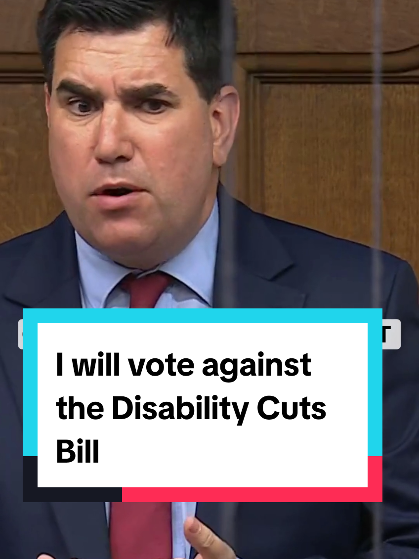 I'll be voting against the Disability Cuts Bill this Tuesday. I will never vote for a policy that means over 400,000 disabled people will be denied the PIP from next year, even though they would currently qualify. 