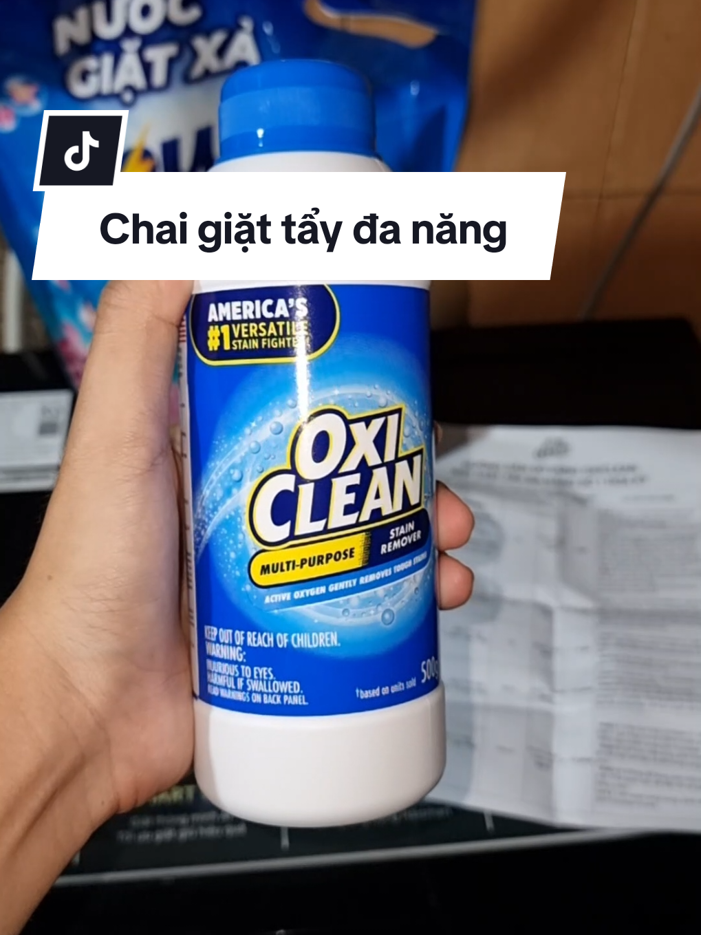 Chai giặt tẩy đa năng Oxiclean tẩy nhanh an toàn  #tayquanao #tayquanaomau #giattaydanang #oxiclean #tayaoquansieusach #duymereview 