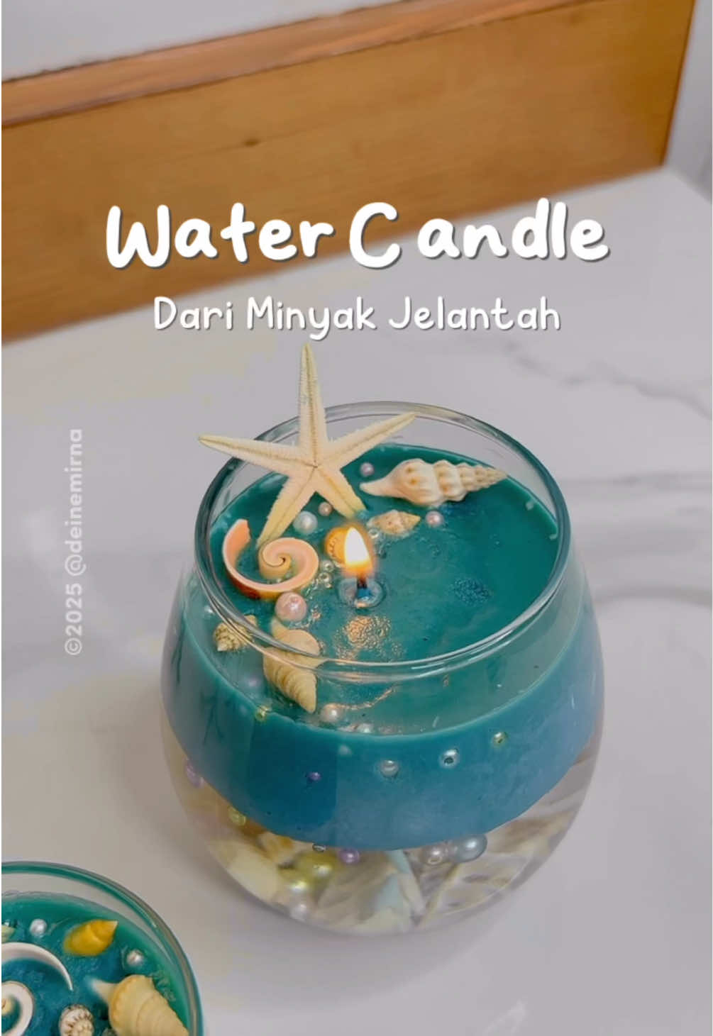 Sulap minyak jelantah jadi ocean water candle yg syantiik 🫶 #watercandle #candle #oceanwatercandle#