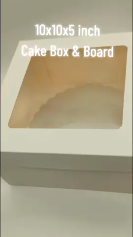 [5 sets] 10x10x5 inch Cake Box & Board #Cake #Cakebox #windowbox #bakedgoods #baking #delicacysweetsbakers 