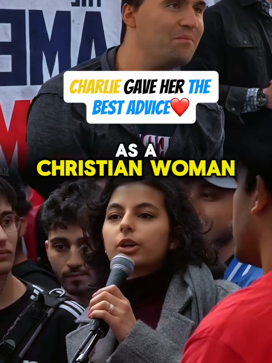 Charlie Kirk gave her the best advice.  #charliekirk #fyp #viral #debate 