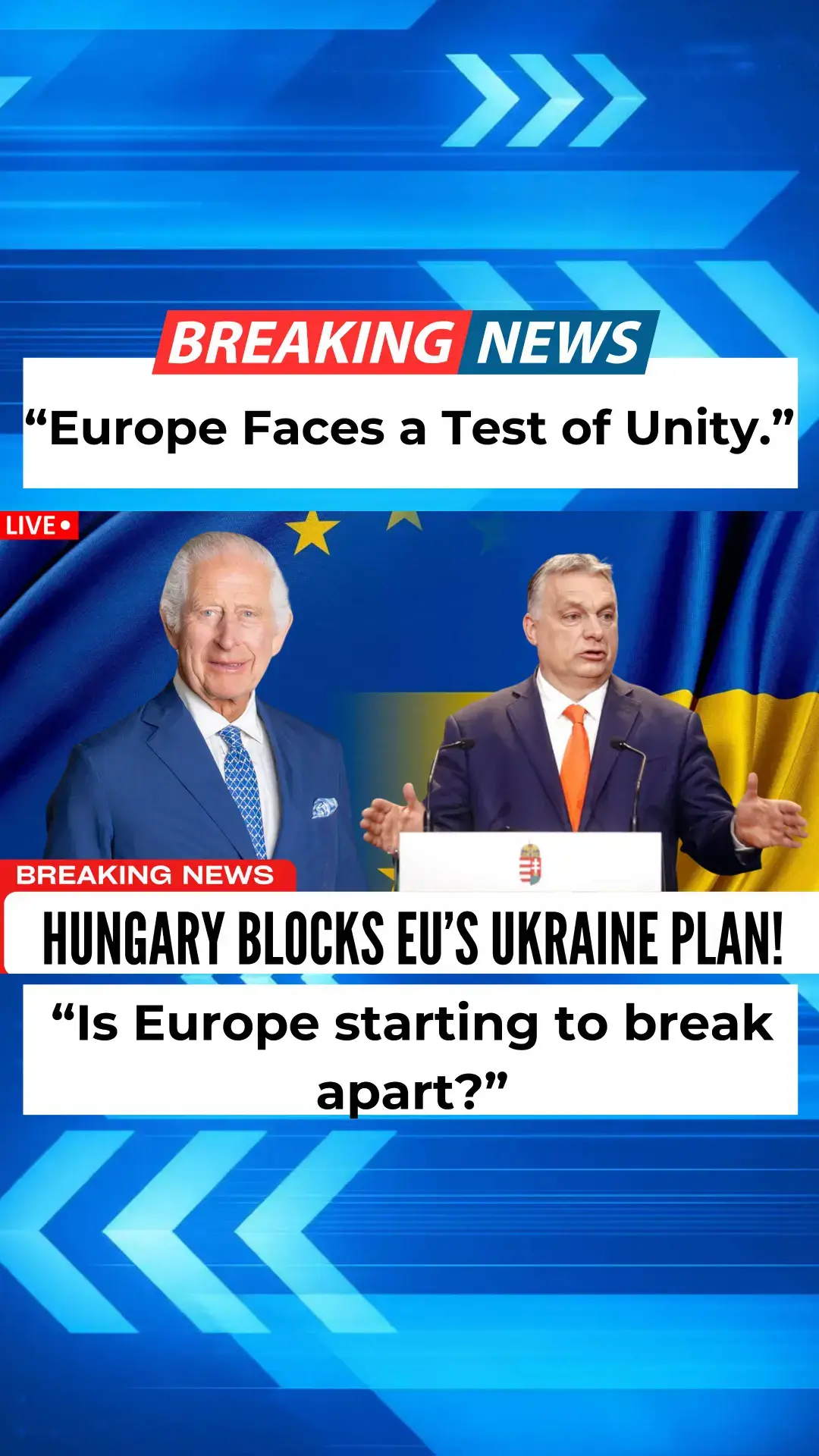 “Europe Faces a Test of Unity”  #KingCharles #HungaryEU #UkraineCrisis #EuropeanUnity #RoyalMessage #UKNews #TimeForPeace #WorldWatch #CrownConcern #TikTokUK