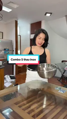 Combo 5 thau inox 304 đủ các size #nguyetviettel #tiktokshop #thauinox 