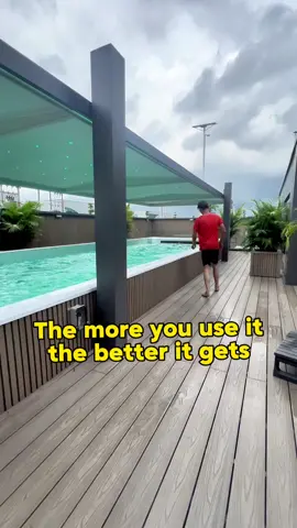 The more you use it, the better it gets #swimspa #endlesspool #swimmingpool 