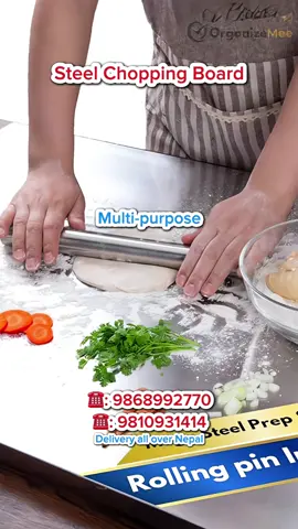 Nepal’s #1 Steel Chopping Board 🔪🇳🇵 ☎️: 9868992770 ☎️: 9810931414 ✅ Delivery all over Nepal ✨Upgrade your kitchen with the board that does it all! ✅ Ideal for Making Pizza, Momo & Roti ✅ Bacteria-Free & Hygienic ✅ Food Grade Stainless Steel ✅ Super Durable & Long-Lasting ✅ Easy to Clean – No Stains, No Smells ✅ Perfect for Dough Kneading & Rolling ✅ Great for Cake Prep & Baking Base ✅ Multipurpose for Meat, Veggies & More . Perfect for every Nepali kitchen! 🏠✨ #SteelChoppingBoard #KitchenUpgrade #NepalKitchen #HygienicCooking #FoodSafe #NepalProducts #DurableDesign #ChopSmart #CleanKitchen #SmartCookingNepal 