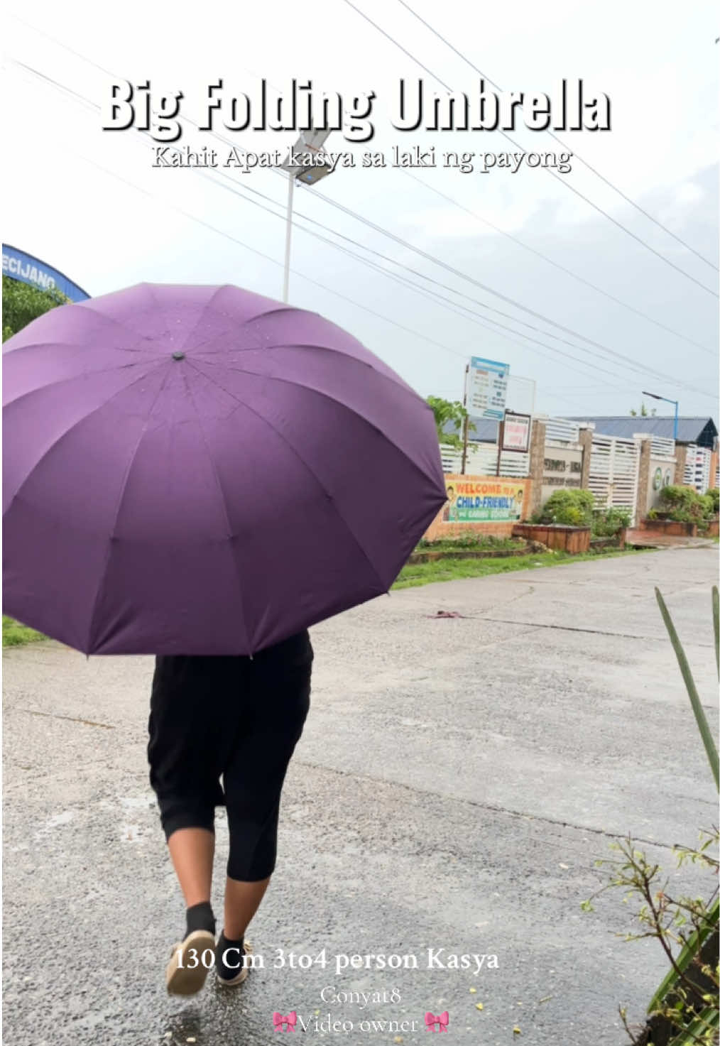 Large Folding Umbrella  130cm #bigumbrella #bigfoldingumbrella #foldingumbrella #payong #matibaynapayong #windproofumbrella #uvumbrella #umbrella #tiktokshop #conyat8 