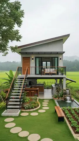 Mẫu nhà vườn nhỏ xinh, nhưng vẫn đầy đủ công năng. #cuộcsốngthônquê #nhàtiềnchế #ngôinhànhỏ #bìnhyên