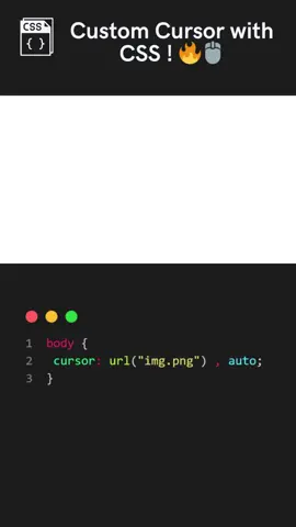 Custom Cursor with CSS ! 🔥🖱️ #htmlcss #cssanimations #webdesign #creativedesign 