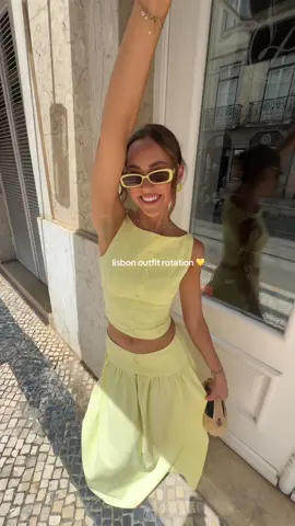 lisbon outfits on rotation 💛 #lisbonoutfits #holidayoutfits #summeroutfits #OOTD #dailyoutfits #outfitdiary #outfitttansition #outfitideas 