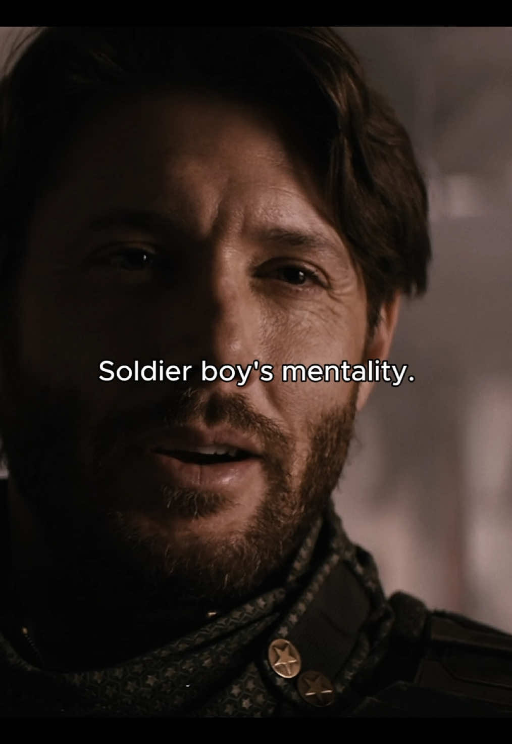 Soldier boy is such a character 😂😂 had so much editing this. #theboys #amazon #soldierboy #jensenackles #core #mentality #aura #fyp 