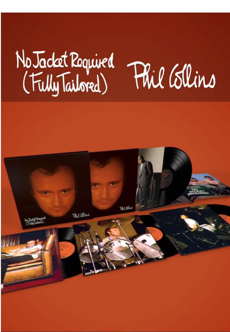 To celebrate 40 years of 'No Jacket Required,’ Phil Collins’ 1985 Diamond-certified third solo album, it will be reissued in two new formats: A 4-LP vinyl box set with live and rare material, and a 1-BD Blu-ray Audio disc with the original album remixed in Dolby Atmos. Both available September 12th. ❥ The “No Jacket Required: Fully Tailored” 4-LP set is pressed on 180-gram Black vinyl and features a 20-page booklet complete with new liner notes and photos. LP 1 features the original album remastered and cut at half-speed at Abbey Road Studios. LPs 2-4 include a collection of B-sides, live and rare performances on vinyl for the first time, including a stripped-back performance of 