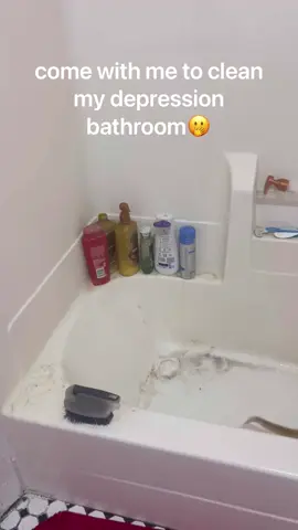 clean my depression bathroom with me. it’s been so long since i’ve cleaned the shower. it’s still not perfect, i’ll redo it when I get more stuff. if you have any tips please comment them!!#cleaningtiktok #cleaning #cleanwithme #fyp #cleaningmotivation #trending #bathroom 