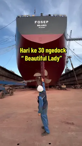Part XXXIV Hari ke 30 ngedock Beautiful lady #pelaut #pelautindonesia #pelautpunyacerita #seaman #seafarer #vessel #bulkcarrier #kapal #officer #mualim #dock #galangan