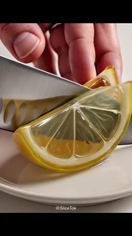 Lemon Jelly Cutting ASMR | Satisfying & Relaxing Shorts #Lemon  #ASMR #satisfying  #fruit #ai