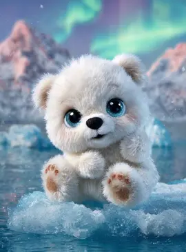 Süßer flauschiger Eisbär verteilt Liebe 🐻❄️❤️ #cute #cuteanimal #eisbär #liebe #flauschig #herz #viral #tierliebe #fluffyfriends 
