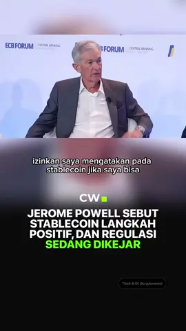 Ketua Federal Reserve AS, Jerome Powell, menyatakan bahwa stablecoin merupakan langkah positif dalam perkembangan aset digital dan menekankan bahwa kerangka regulasi untuk aset tersebut sedang dalam proses penyusunan. #jeromepowell #crypto #bitcoin #cryptowave