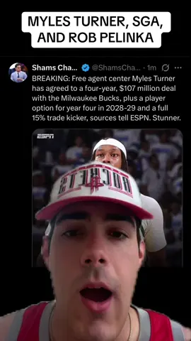 WHAT A WAY TO START THE DAY #mylesturner #pacers #freeagency #bucks #robpelinka #lakers #NBA #basketballtiktok #garytrentjr #sga #mvp #shai #shaigilgeousalexander #76ers #nets #milwaukeebucks 