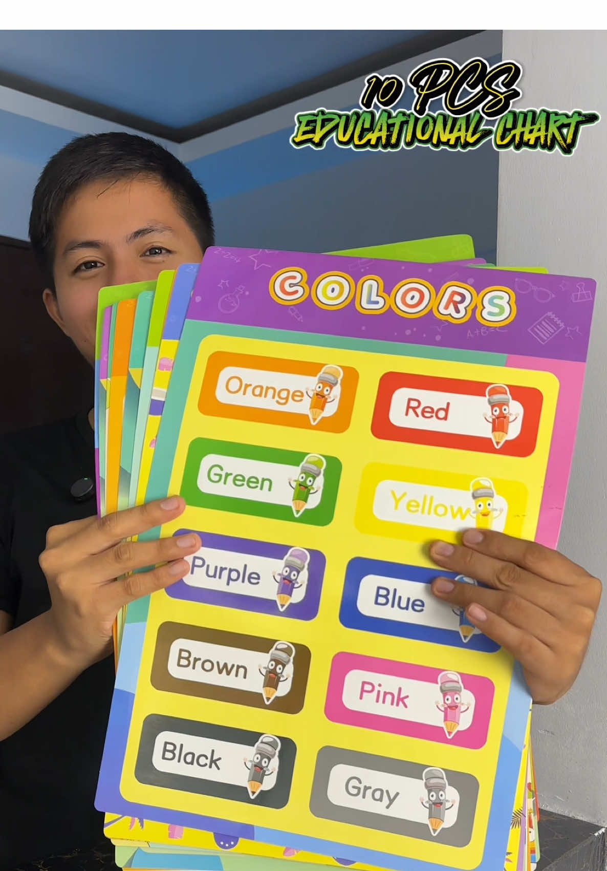 10 PCS WATERPROOF EDUCATIONAL CHART FOR KIDS #educationalchart #learning #learningchart #kid 