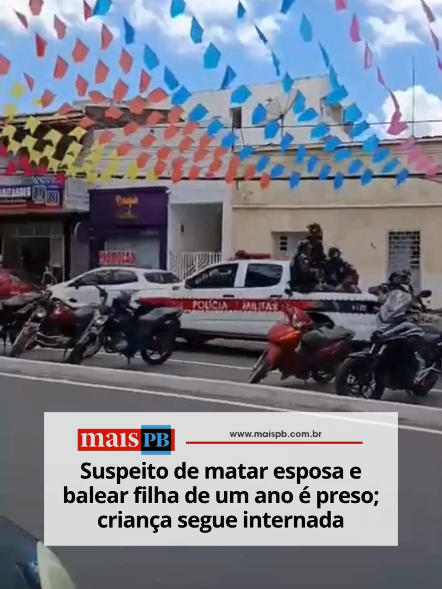 A Polícia Civil prendeu, nesta terça-feira (01), o homem suspeito de ter matado a esposa a tidos e baleado a própria filha de um ano em Itaporanga, no Sertão do Estado, no último domingo (29). A criança está em estado grave. De acordo com a Polícia, o suspeito havia sido solto na semana passada após ter passado um período preso preventivamente por agressões contra a mesma mulher que acabou morta. A prisão havia sido solicitada pela Delegacia da Mulher, mas ele foi solto por decisão da Justiça. ➡️ Quer saber mais? Leia no maispb.com.br