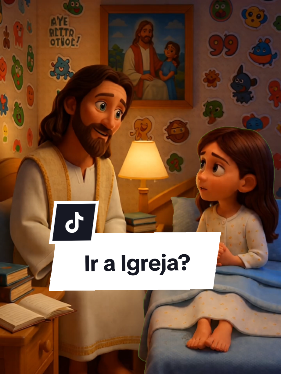 @Titokei🎯 @Titokei🎯  Cecília, uma menina de 10 anos, conversa com Jesus em seu quarto, cheia de dúvidas sinceras. Ela quer saber se quem não vai à igreja, mas acredita de verdade, ainda pode ir para o céu. Em um diálogo cheio de ternura e fé, Jesus lhe mostra que o mais importante é o amor vivido no coração. #creatorsearchinsights  #jesus  #reflexao  #fe 