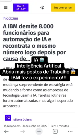 IA abrindo empregos #economia #emprego #ia #ai #inteligenciaartificial #ibm #tecnologia #informatica #fyp #foru 