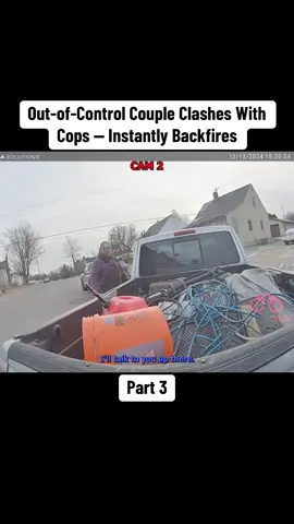 Out-of-Control Couple Clashes With Cops — Instantly Backfires #cops #copsofttiktok #police #policeofficer #bodycam #crime #truecrime #truestory #foryou #fyp 
