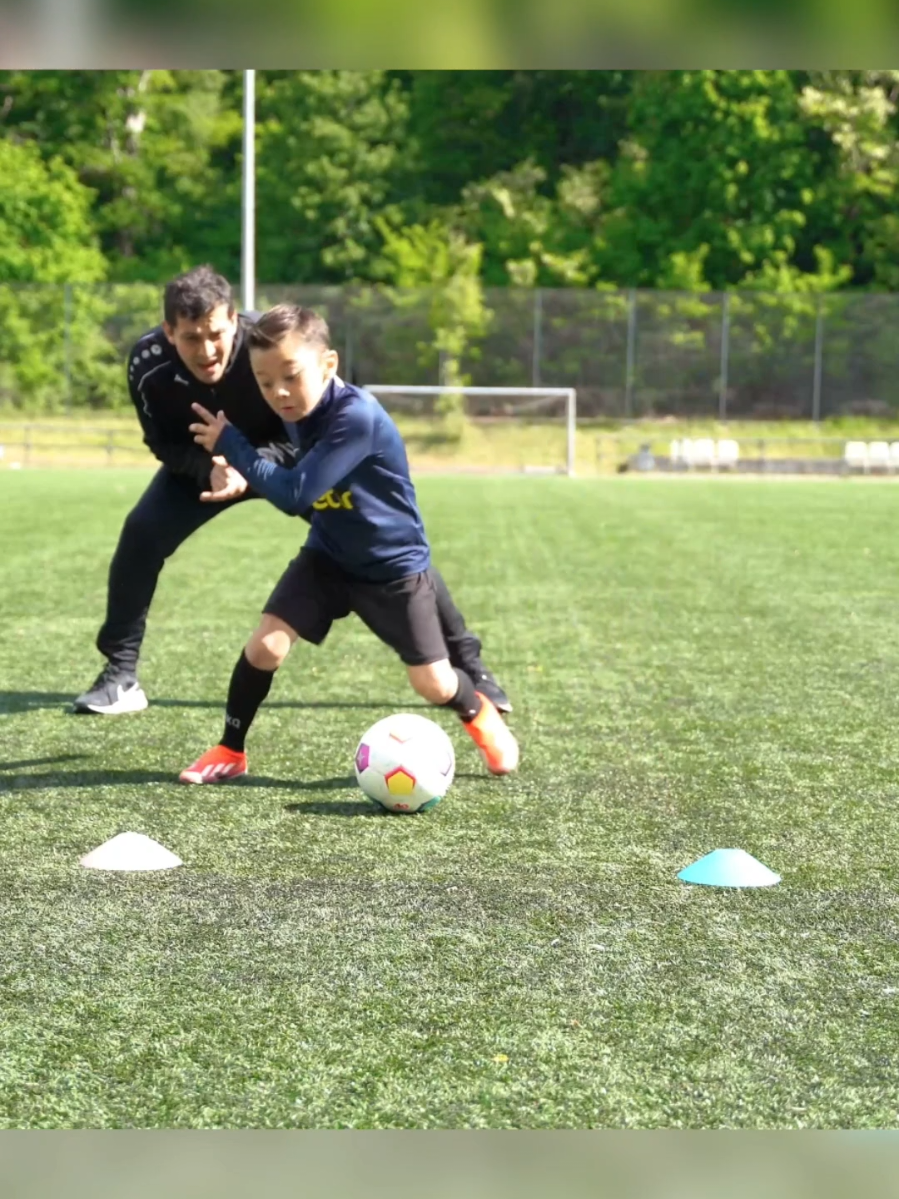 Step-by-step training helps kids fix mistakes, grow their strengths, and shine on the field. Just like my student Dan — fully focused on becoming his best. Comment GROW to get the full program. #footballskills #footballdrills #soccercoach #messigoal #messidribble 