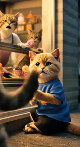 Sad Cat was humiliated for being poor #sadcat, #poorcat, #catstories, #cattiktok