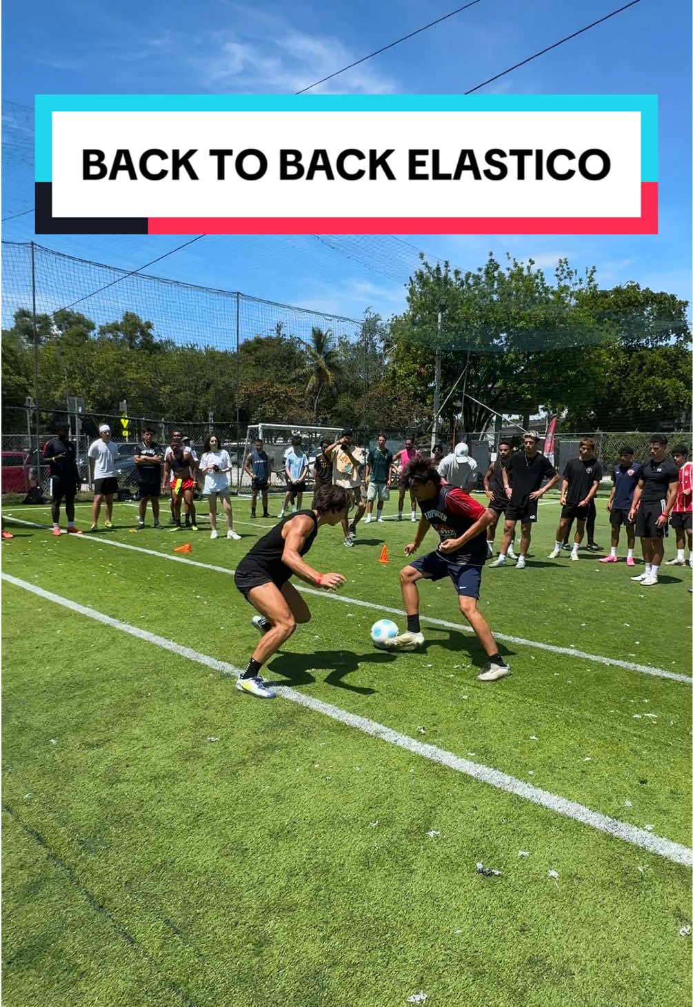A man really spammed a double elastico and popped it bottom corner in Miami 🤯🔥 @Bundesliga @Bayern München  #1V1 #football #elastico #maes #miami #usa #Soccer #baller 