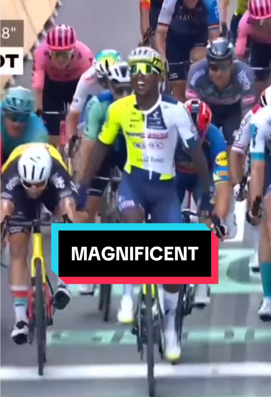Magnificent! 🔥🇪🇷 Biniam Girmay made history at the 2024 Tour de France — can the Eritrean defend his green jersey title in 2025? 👀 #cycling #roadcycling #TourDeFrance