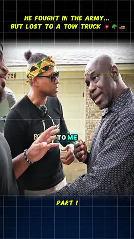 He fought in the army, but lost to a tow truck! Part 1 #repo #repocars #repoman #towtruck #usa #bountyhunter #fyp #viral #foryoupage #tiktokdrama 