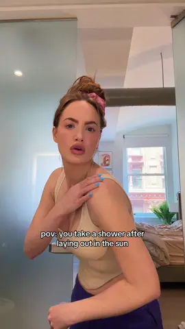 the shower reveals the burn 😭😭