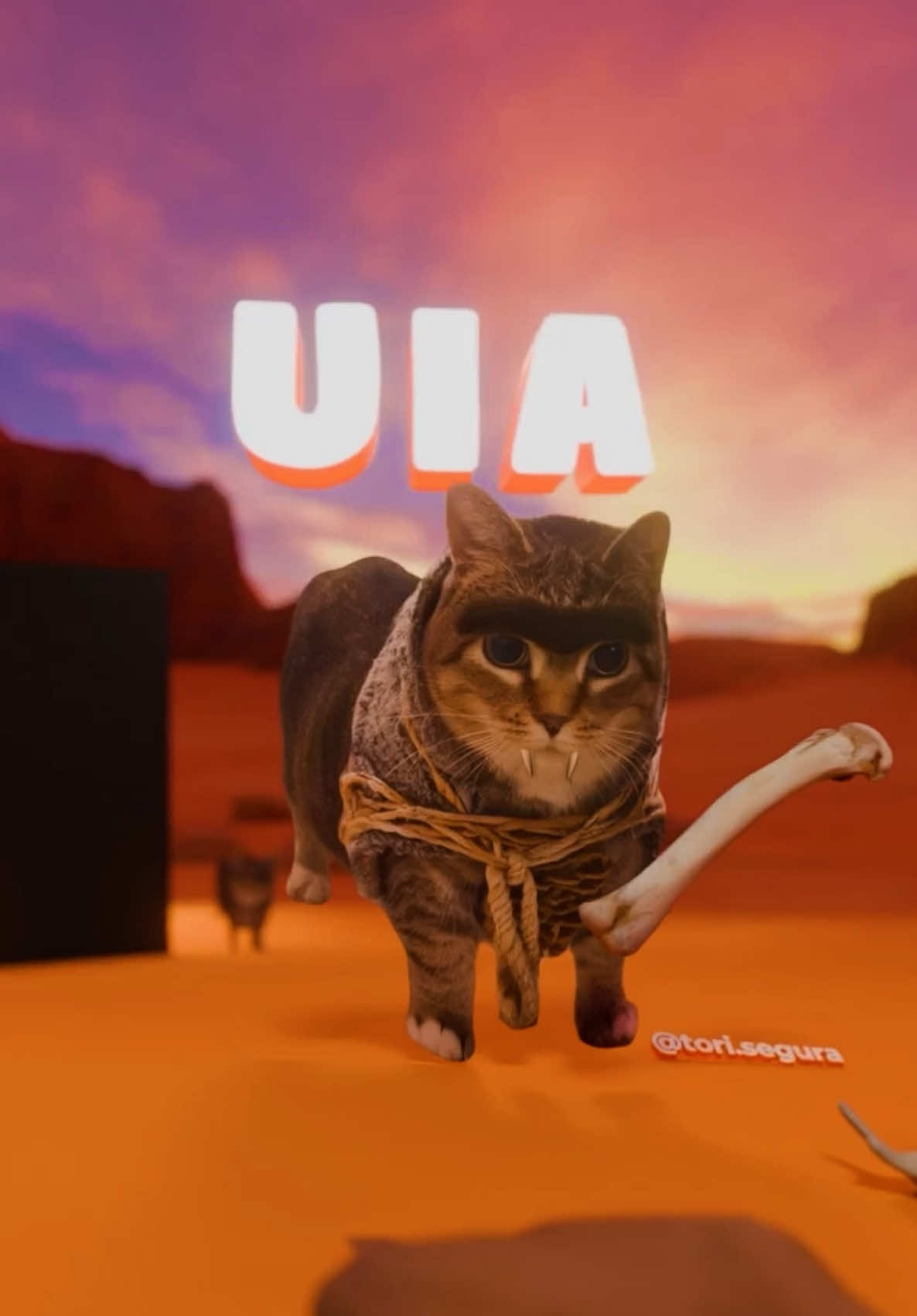 The Dawn of UIA 🦴 OIIA Cat x The Dawn of Man Scene from 2001: A Space Odyssey 🪐 @oiiacat_ethel Song name: Also sprach Zarathustra by Richard Strauss #cats #lyrics #fyp #foryou 