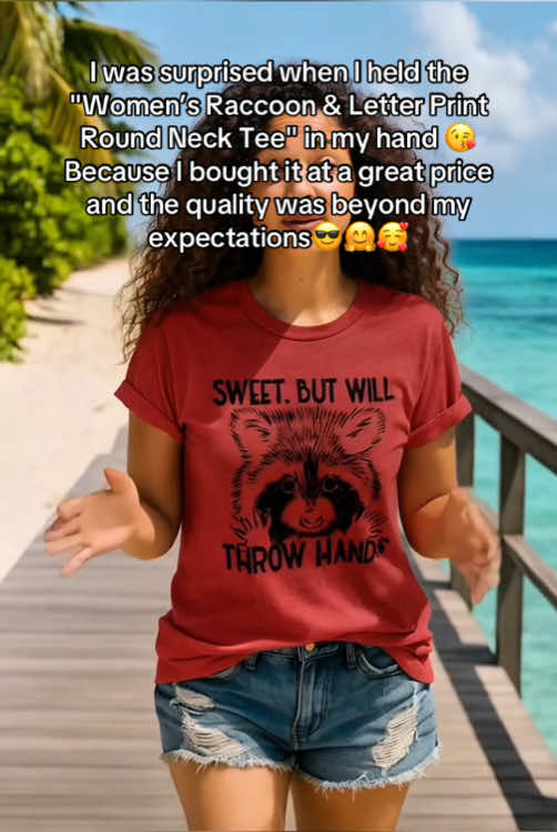 Add to cart😜🥰 #Tshirt #Raccoon #sweet #Hands #dealsforyoudays #spotlightfinds 