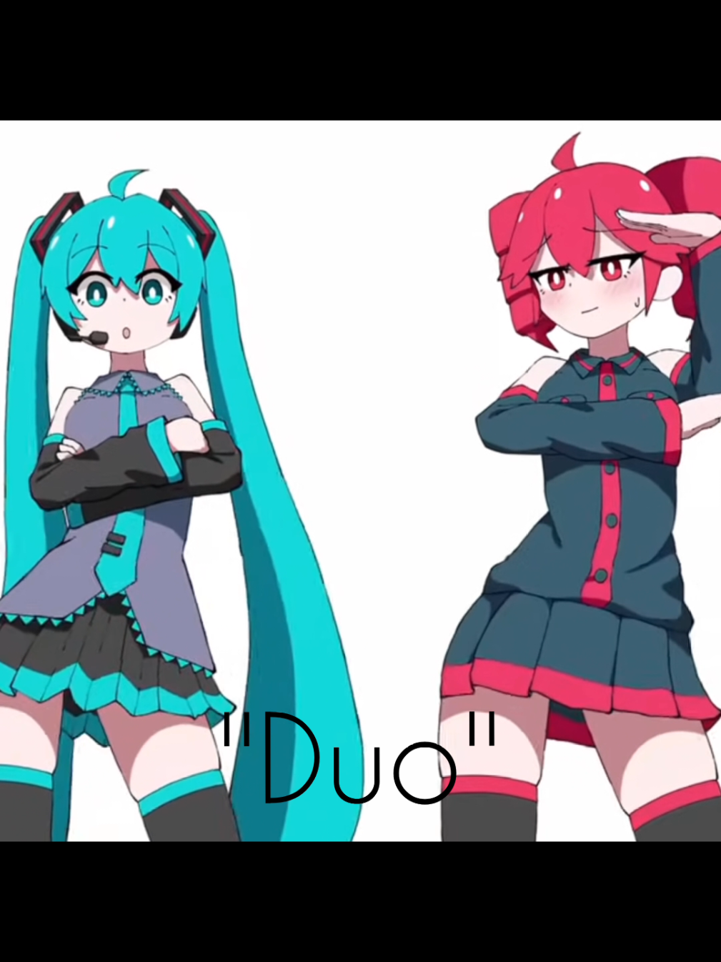 the best duo 🩵❤️ #thebest #duo #thebestduo #miku #hatsunemiku #teto #fyp #vocaloid 