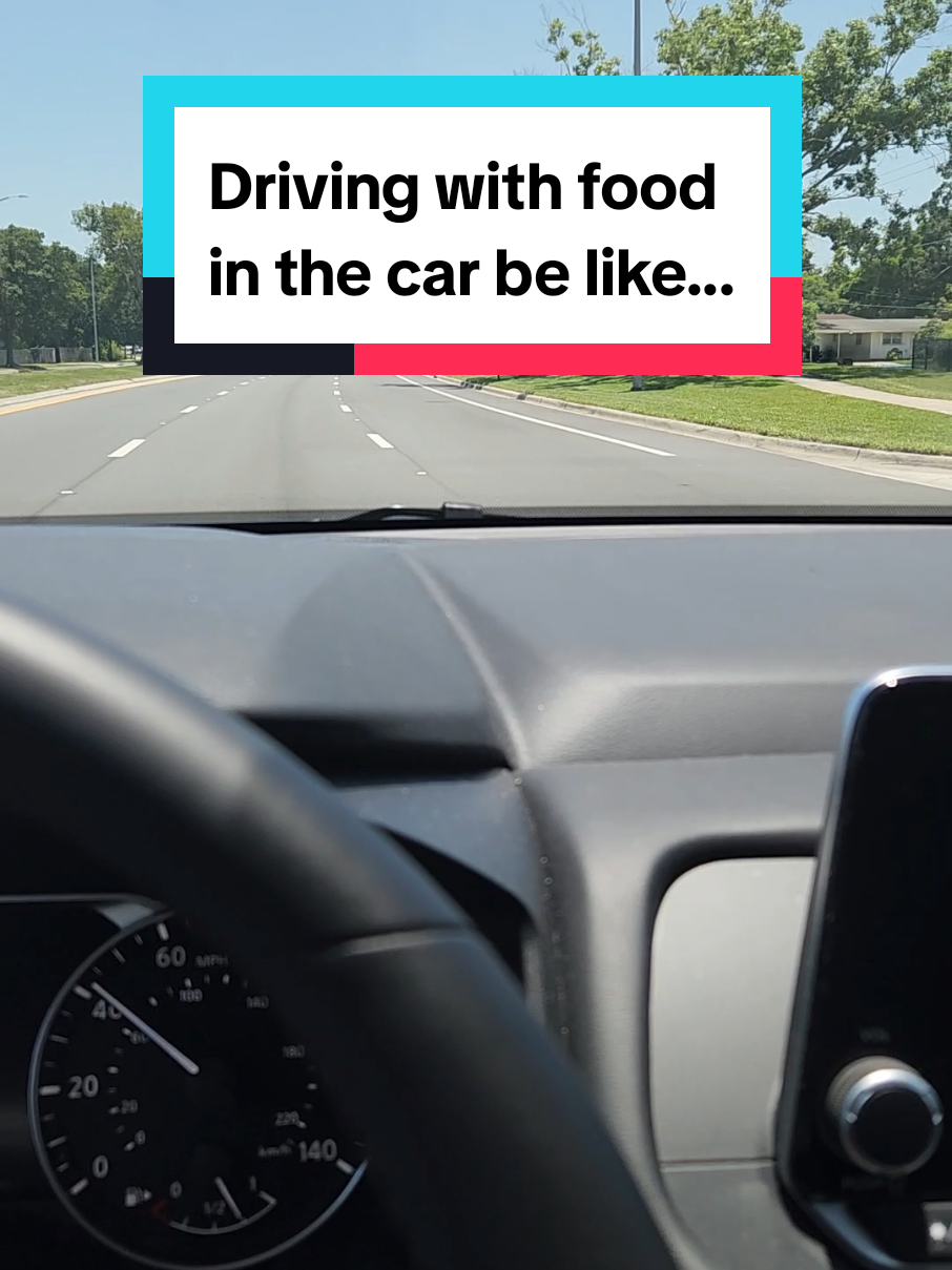 Driving in the car with food be like... #fyp #haha #foodtiktok #relatable 