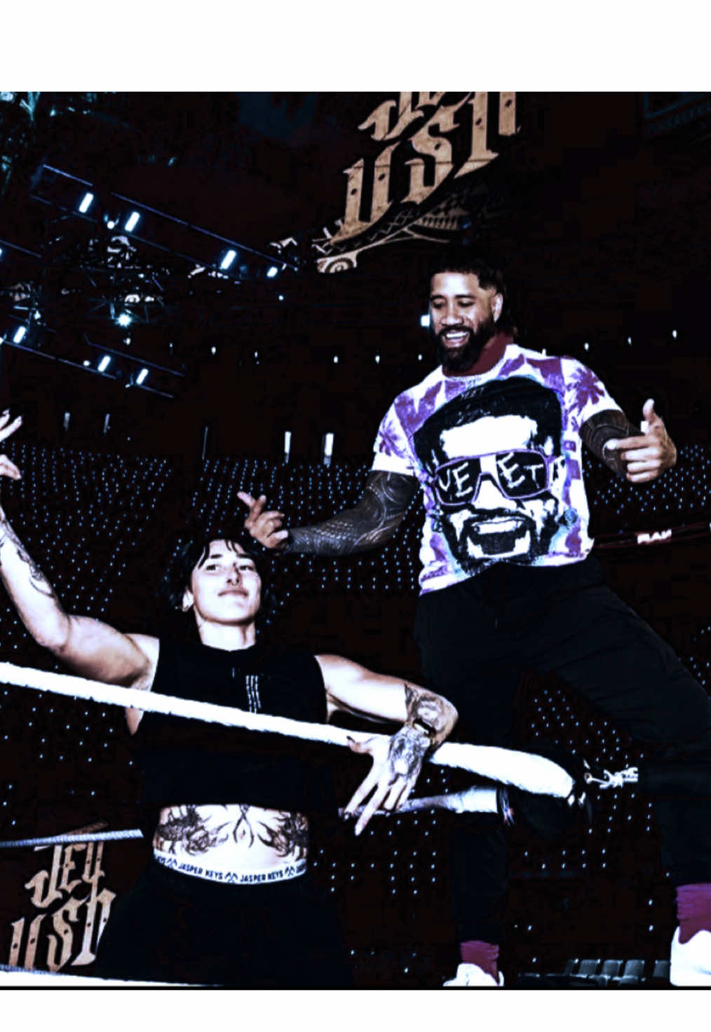 idek i jst thought this was funny #rhearipleywwe #jeyuso #WWE #foryoupage #capcut #mondaynightraw #wrestlingtiktok #wwefan #jhea #rheaandjey #edit #fypシ #viral 