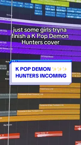 I AM SPRINTING TO FINISH PRODUCING THIS @Cristina Vee AND @Sariah Cali AND I ARE LITERALLY SO HYPED ON THIS AGGGHHHHHHHHHHHH #MorganClae #kpopdemonhunters #huntrx #femaleproducer #coversong 