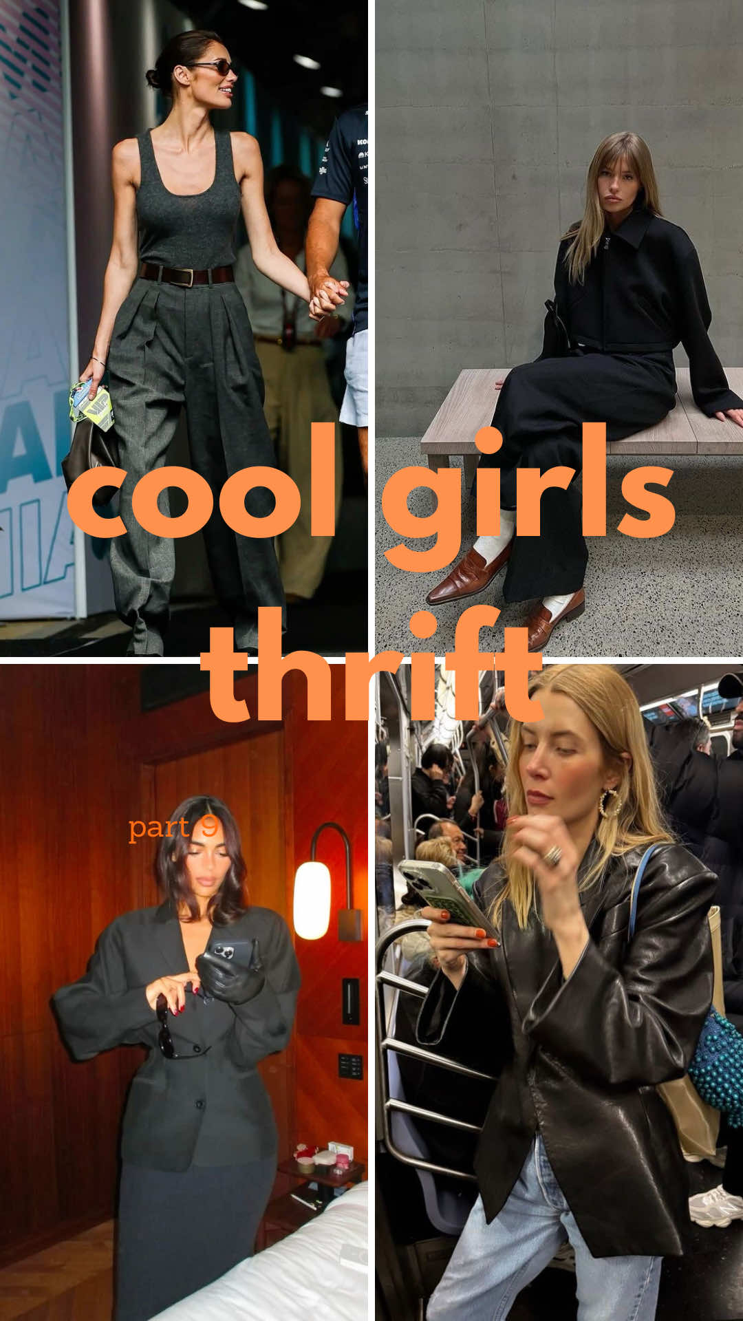 🖤 Cool Girls Thrift: Part 9 🖤 We're shopping smart, not seasonal. This week's cool girls thrift is all about building your fall/winter wardrobe now—think cashmere sweaters, leather coats, wool trousers, and elegant leather gloves you’ll wear with gowns. Because the cool girls know: out-of-season means in-budget. All secondhand. All curated. #coolgirlaesthetic #outfitinspo #fashiontips #thrifttok #styleguide #winterfashion 