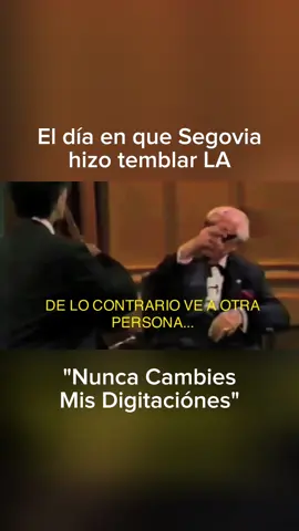 En el verano de 1986, en el campus de la Universidad del Sur de California (USC) en Los Ángeles, fui testigo de un momento tan cargado de tensión y dramatismo, que aún hoy me estremece recordarlo. Andrés Segovia impartía lo que sería sus últimas clases magistrales. Moriría apenas siete meses después, a los 94 años.  El ambiente en la sala era denso, casi místico. Reinaba un silencio sagrado, como si todos supiéramos —instintivamente— que estábamos presenciando el final de una era. Entonces, sucedió.  Uno de los estudiantes interpretó Mallorca, de Albéniz. Pero cometió un pecado capital ante los ojos del Maestro: había cambiado la digitación original publicada por Segovia con la editorial Schott. A los segundos de iniciar, Segovia lo observó fijamente. Su mirada no era de simple desaprobación… era un veredicto. Y luego, con una voz baja, firme, cargada de decepción y un dejo de furia contenida, inició un ataque despiadado frente a mil personas estupefactas. La tensión en la sala era insoportable. Nadie osaba moverse. El estudiante, pálido y derrotado, recogió su partitura y abandonó el aula en completo silencio. El aire seguía cortante. Segovia retomó las masterclasses … pero todos sabíamos que algo se había quebrado. No fue un acto de crueldad. Fue una lección inapelable sobre respeto: al compositor, a la obra… y al trabajo del Maestro. Andrés Segovia no solo enseñaba técnica; impartía disciplina, legado, fidelidad. En honor a la justicia, vale la pena mencionar que la condición para participar de la masterclass era 